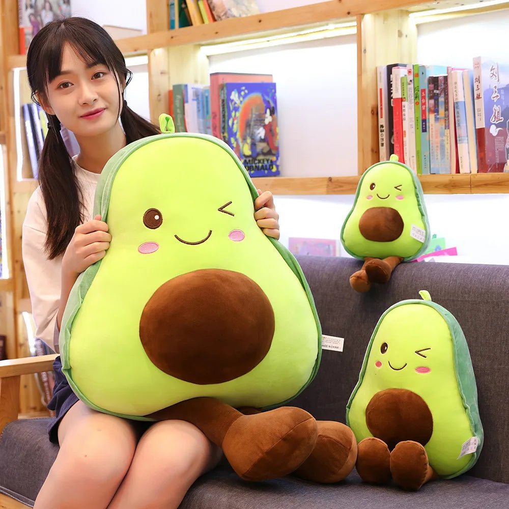 Kawaii Avocado Plush Pillow
