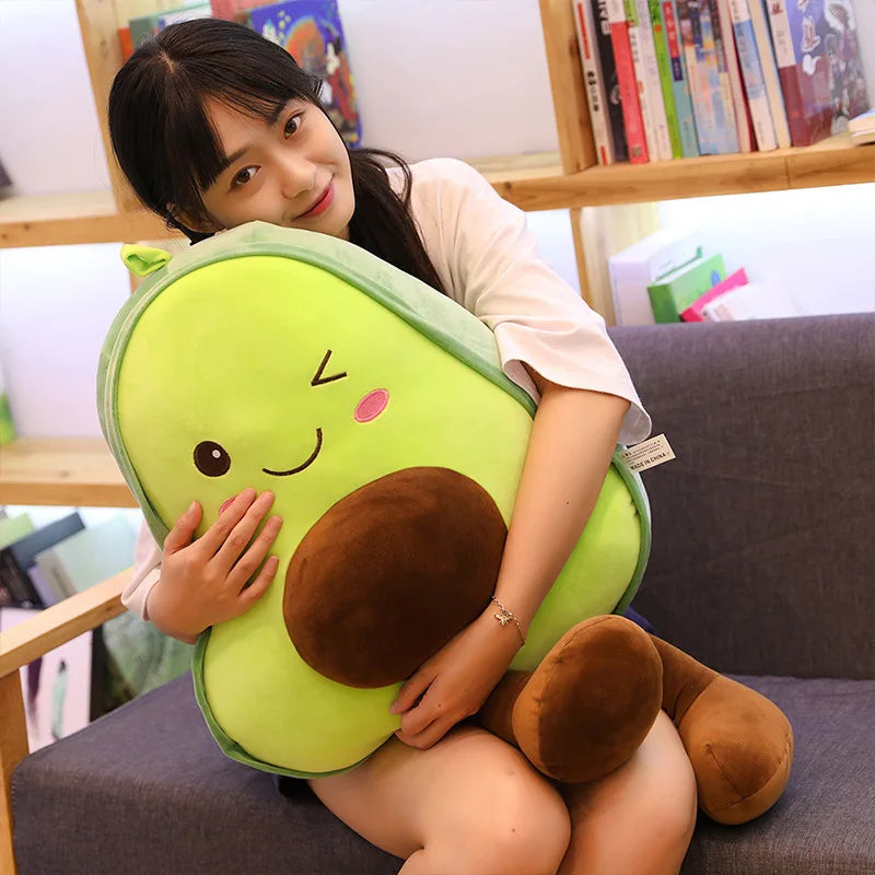 Kawaii Avocado Plush Pillow