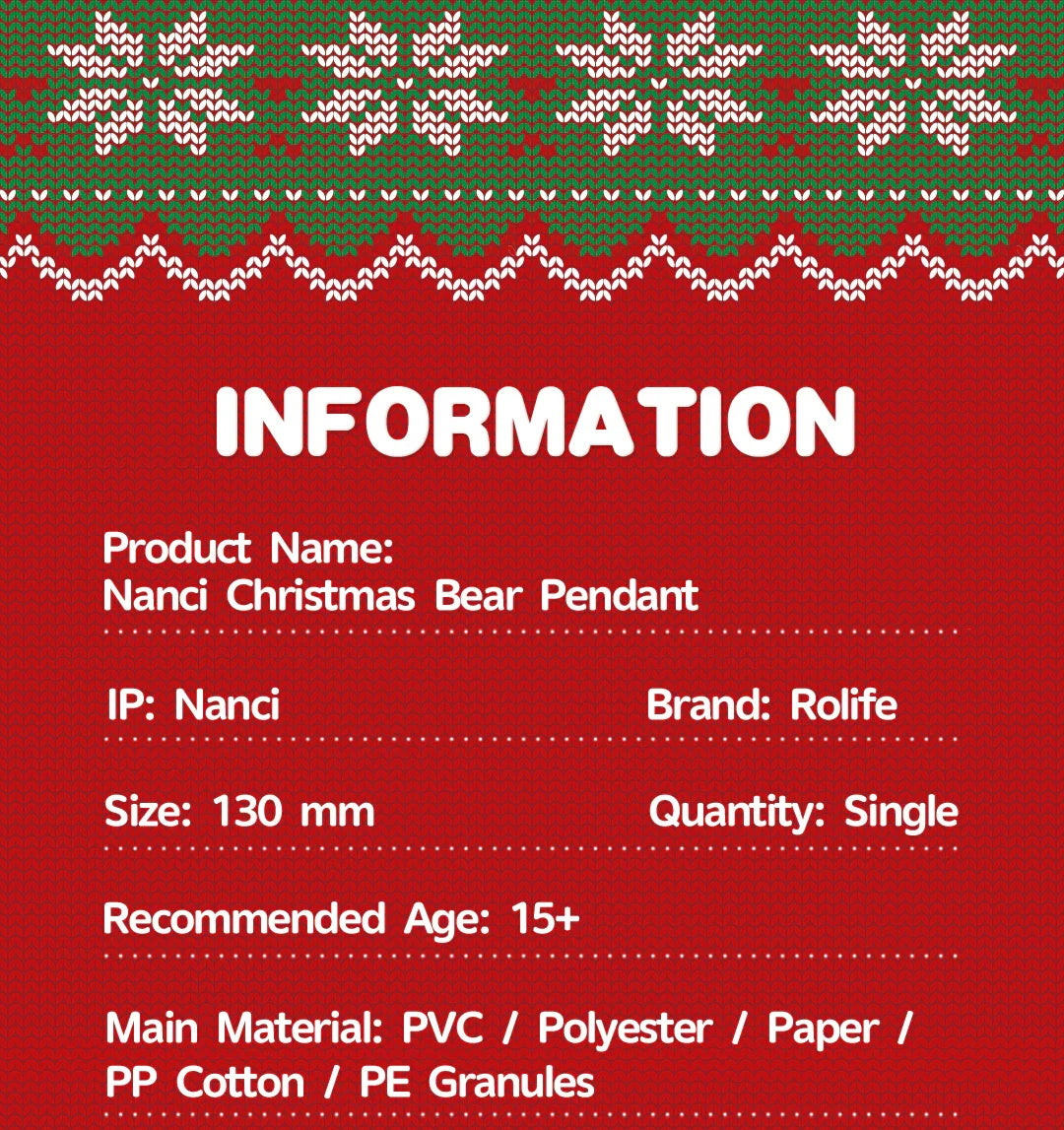 Nanci Christmas Bear Pendant